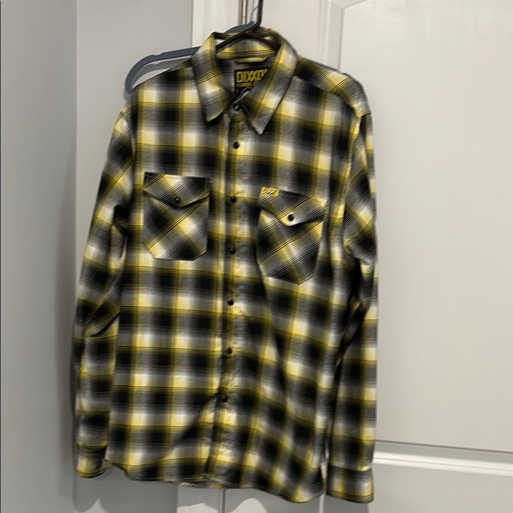 DIXXON Black and Yellow Checkered Shirt